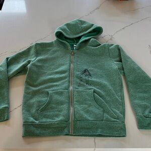 Kids Alaska Mermaid Green Zip-Up Hoodie